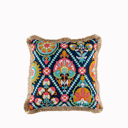 Rynx | New embroidered retro bohemian style pillowcase fringe wool ball pillowcase