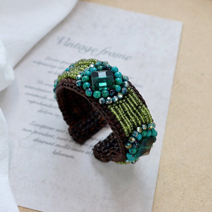 Rynx | Handmade bohemian ethnic style bracelet woven natural stone retro personal Tibetan bracelet accessories