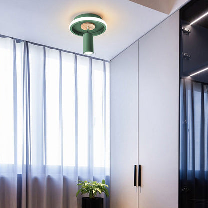 Rynx | IronLume Industrial Flush Spotlight | Modern Loft Style | 1-Light Ceiling Light | Sturdy Lighting for Home
