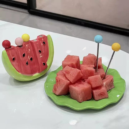 Rynx | Watermelon Fruit Bite Sticks Fork Set