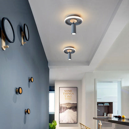 Rynx | IronLume Industrial Flush Spotlight | Modern Loft Style | 1-Light Ceiling Light | Sturdy Lighting for Home