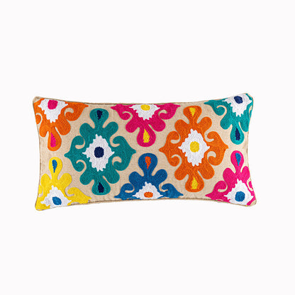 Rynx | New embroidered retro bohemian style pillowcase fringe wool ball pillowcase