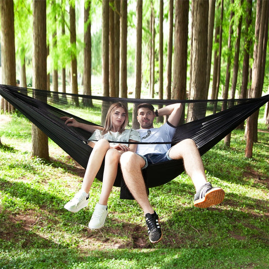 Rynx | Portable Outdoor Parachute Hammock with Mosquito Nets (Black)