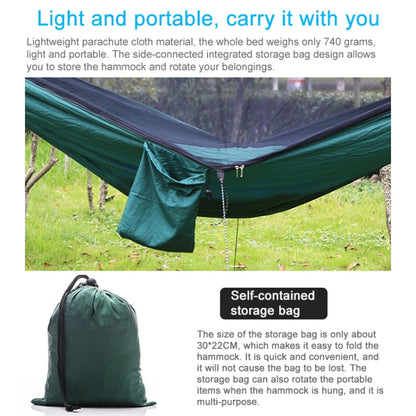 Rynx | Portable Outdoor Parachute Hammock with Mosquito Nets (Dark Blue + Baby Blue)