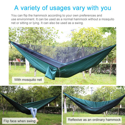 Rynx | Portable Outdoor Parachute Hammock with Mosquito Nets (Dark Blue + Baby Blue)