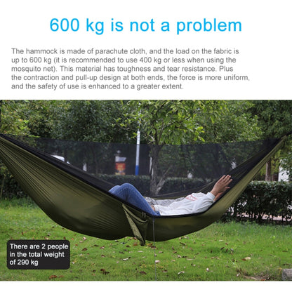 Rynx | Portable Outdoor Parachute Hammock with Mosquito Nets (Dark Blue + Baby Blue)
