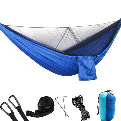 Rynx | Portable Outdoor Parachute Hammock with Mosquito Nets (Blue)