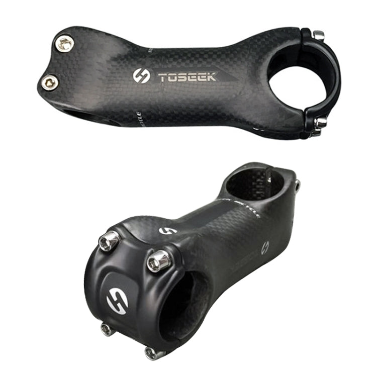 Rynx | TOSEEK All Carbon Fiber 3KUD Texture Road Mountain Bike Ultra-light Handlebar Stem Riser Faucet, Size: 17 Degree, 130mm (Matte)