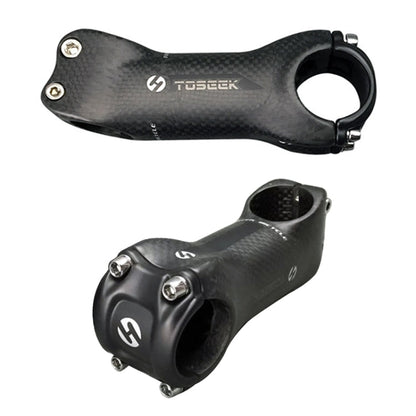 Rynx | TOSEEK All Carbon Fiber 3KUD Texture Road Mountain Bike Ultra-light Handlebar Stem Riser Faucet, Size: 17 Degree, 130mm (Matte)