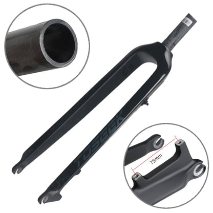 Rynx | TOSEEK Ultra Light 26 Inch 385mm Mountain Bike Full Carbon Front Fork Straight Tube Disc Brake(Black)
