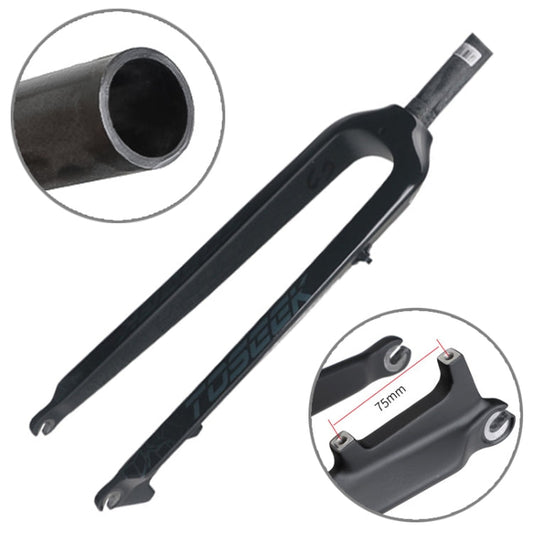 Rynx | TOSEEK Ultra Light 26 Inch 385mm Mountain Bike Full Carbon Front Fork Straight Tube Disc Brake(Black)