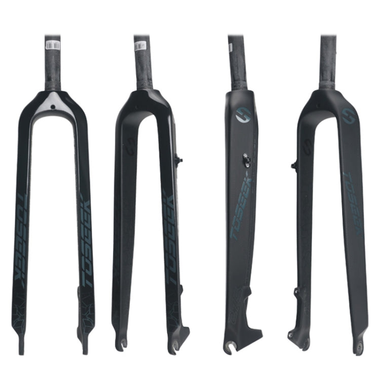 Rynx | TOSEEK Ultra Light 26 Inch 385mm Mountain Bike Full Carbon Front Fork Straight Tube Disc Brake(Black)
