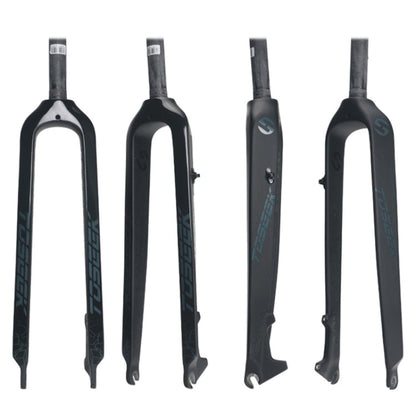 Rynx | TOSEEK Ultra Light 26 Inch 385mm Mountain Bike Full Carbon Front Fork Straight Tube Disc Brake(Black)