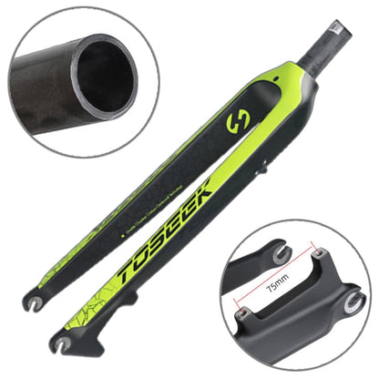 Rynx | TOSEEK Ultra Light 27.5 Inch 405mm Mountain Bike Full Carbon Front Fork Straight Head Tube Disc Brake(Green)