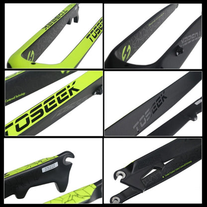 Rynx | TOSEEK Ultra Light 27.5 Inch 405mm Mountain Bike Full Carbon Front Fork Straight Head Tube Disc Brake(Green)