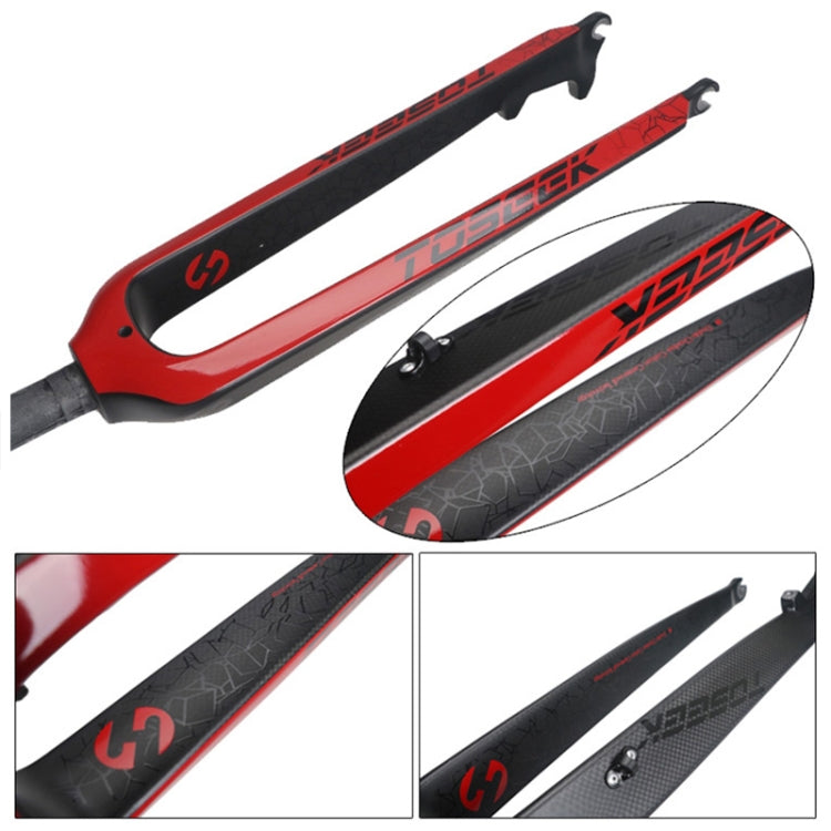 Rynx | TOSEEK Ultra Light 29 Inch 435mm Mountain Bike Full Carbon Front Fork Straight Head Tube Disc Brake(Red)
