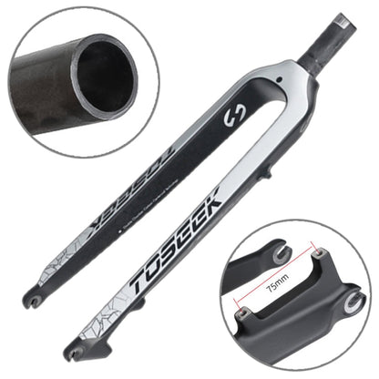 Rynx | TOSEEK Ultra Light 29 Inch 435mm Mountain Bike Full Carbon Front Fork Straight Head Tube Disc Brake(White)