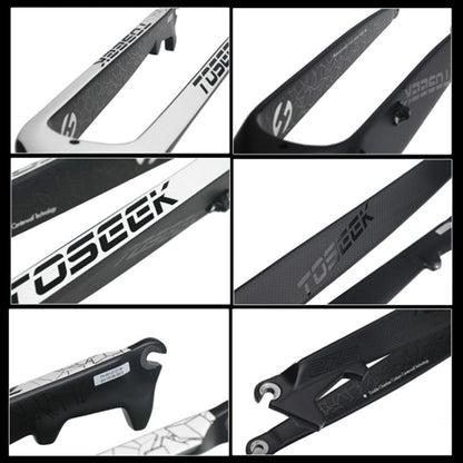Rynx | TOSEEK Ultra Light 29 Inch 435mm Mountain Bike Full Carbon Front Fork Straight Head Tube Disc Brake(White)