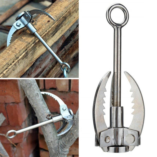Rynx | KS042 Outdoor Sporting Wilderness Survival Carabiner Grappling Folding Three Paws Hook Ice Rock Mountain Climbing Tool