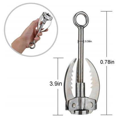 Rynx | KS042 Outdoor Sporting Wilderness Survival Carabiner Grappling Folding Three Paws Hook Ice Rock Mountain Climbing Tool