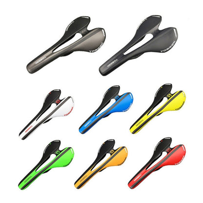 Rynx | TOSEEK Road Bike Carbon Fiber Seat Bicycle Hollow Seat Saddle, 3K Texture + Extinction(Red)