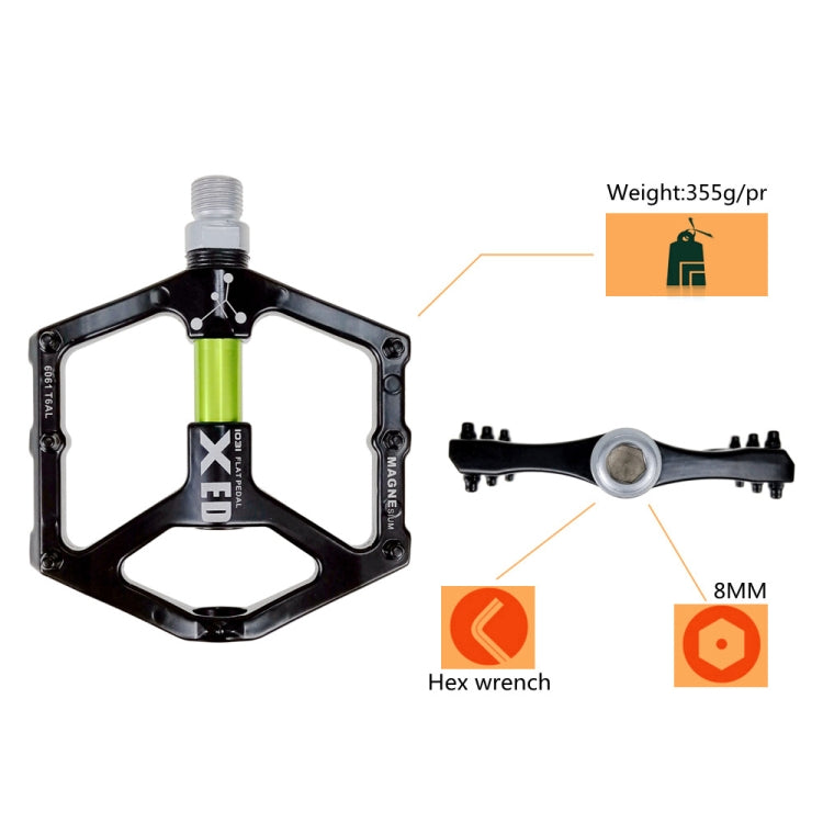 Rynx | SHANMASHI 1031 Magnesium Alloy Pedal Non-slip Comfortable Bicycle Folding Pedal(Orange)