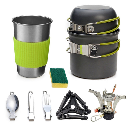 Rynx | DS-101 Portable Outdoor Camping Cooking Set Picnic Boiler Cookware Combination (Black)