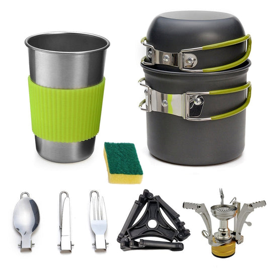 Rynx | DS-101 Portable Outdoor Camping Cooking Set Picnic Boiler Cookware Combination (Orange)