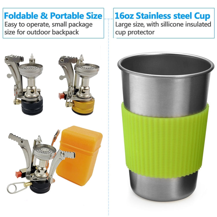 Rynx | DS-101 Portable Outdoor Camping Cooking Set Picnic Boiler Cookware Combination (Orange)