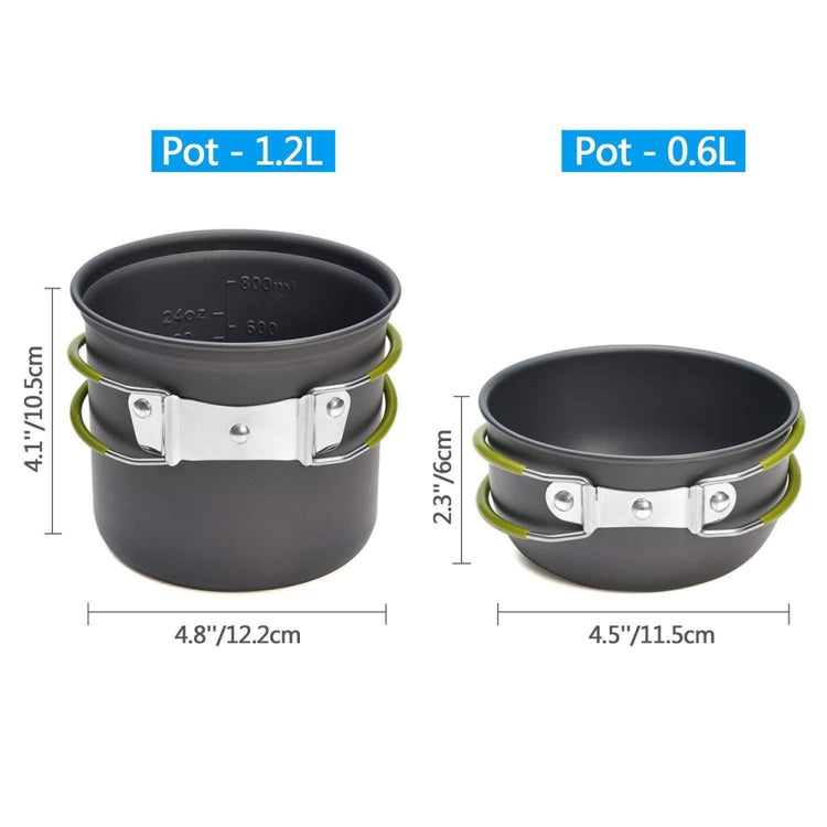 Rynx | DS-101 Portable Outdoor Camping Cooking Set Picnic Boiler Cookware Combination (Orange)