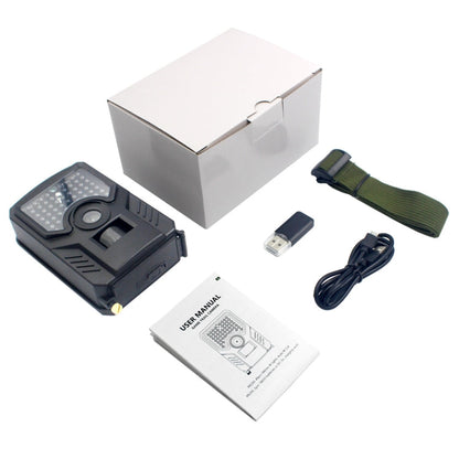Rynx | PR-200B 120 Degrees Wide Angle Lens IP56 Waterproof  12MP 1080P HD Infrared Hunting Trail Camera, Support TF Card, PIR Distance: 10-15m (Black)