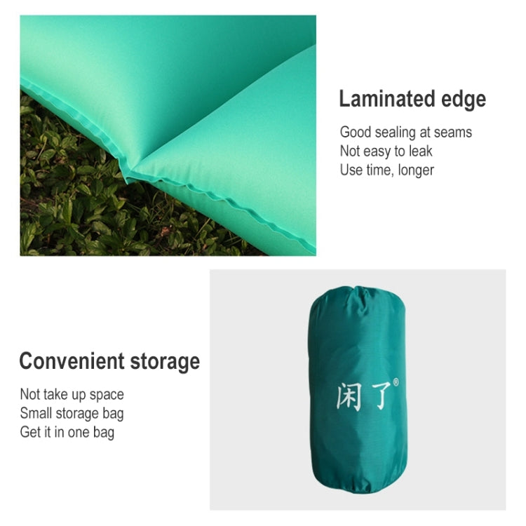 Rynx | Outdoor Camping Foot-step Automatic Inflatable Cushion Portable TPU Inflatable Double Bed, Size: 195 x 119 x 16cm(Dark Blue)