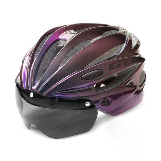 Rynx | GUB K80 Plus Bike Helmet With Visor And Goggles(Gradient Purple)