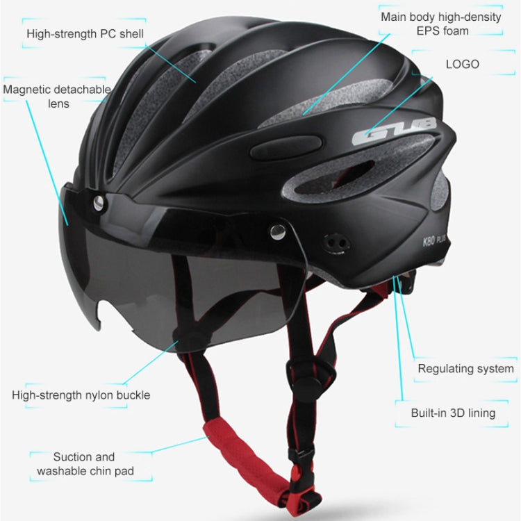 Rynx | GUB K80 Plus Bike Helmet With Visor And Goggles(Gradient Blue)