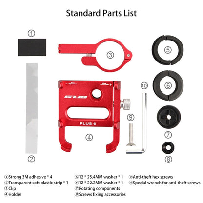 Rynx | GUB Plus 6 Aluminum Alloy MTB Bike Bicycle Phone Holder(Red)