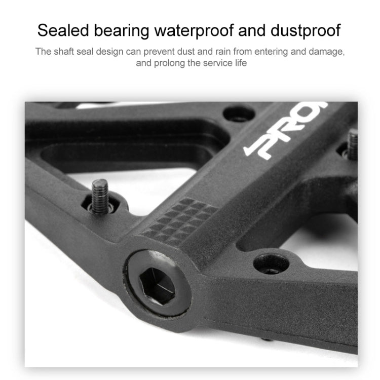 Rynx | PROMEND PD-M42 1 Pair Mountain Bicycle Nylon High-speed Bearing Pedals(Black)