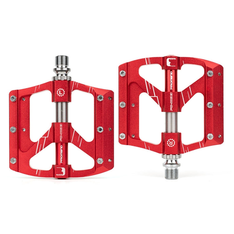 Rynx | PROMEND PD-M88 1 Pair Mountain Bicycle Aluminum Alloy 3-Bearings Pedals (Red)