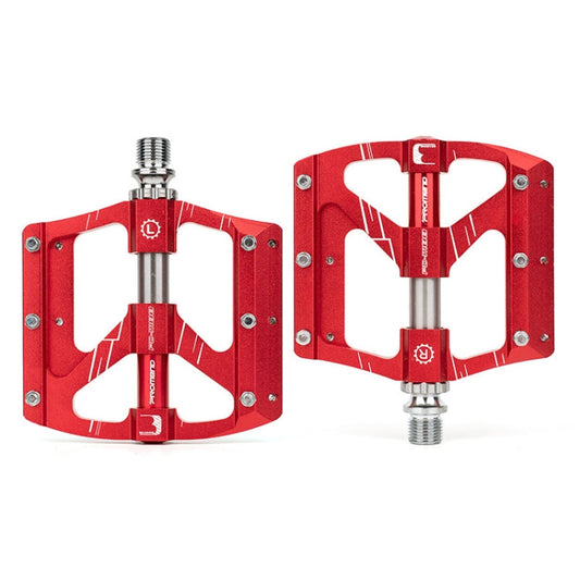 Rynx | PROMEND PD-M88 1 Pair Mountain Bicycle Aluminum Alloy 3-Bearings Pedals (Red)