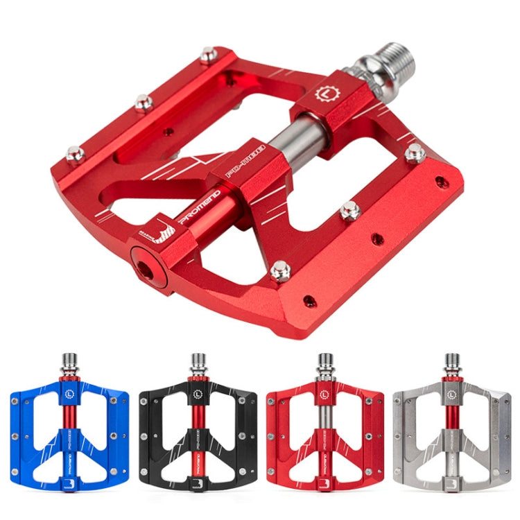 Rynx | PROMEND PD-M88 1 Pair Mountain Bicycle Aluminum Alloy 3-Bearings Pedals (Red)