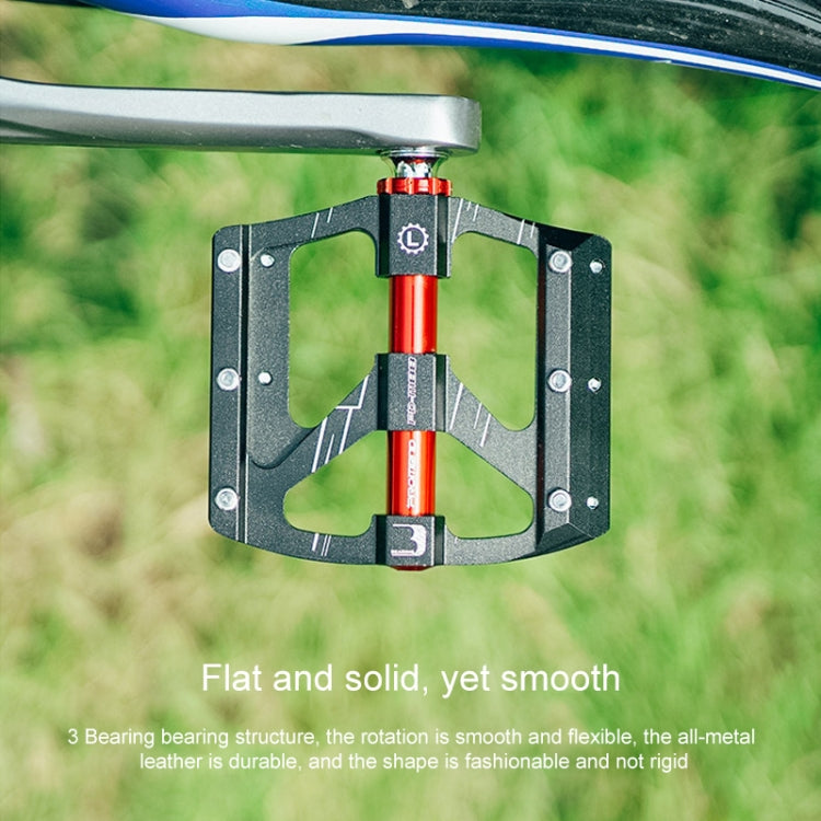 Rynx | PROMEND PD-M88 1 Pair Mountain Bicycle Aluminum Alloy 3-Bearings Pedals (Red)