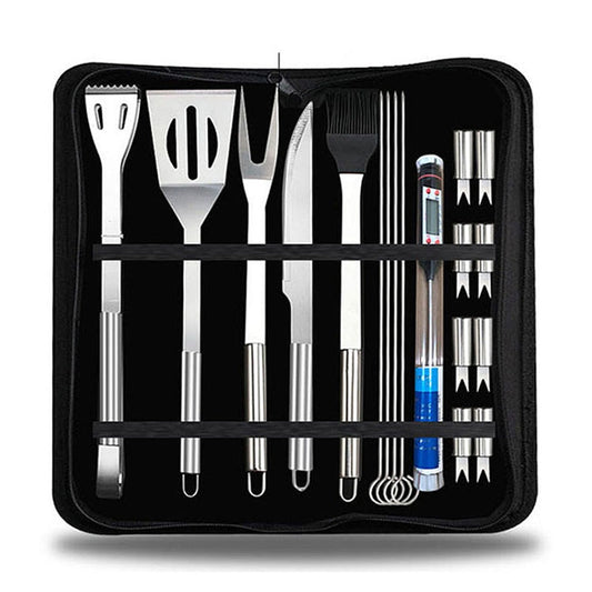 Rynx | 18 in 1 Outdoor Tableware Set Camping Barbecue Tableware Picnic Tool Set with Thermometer