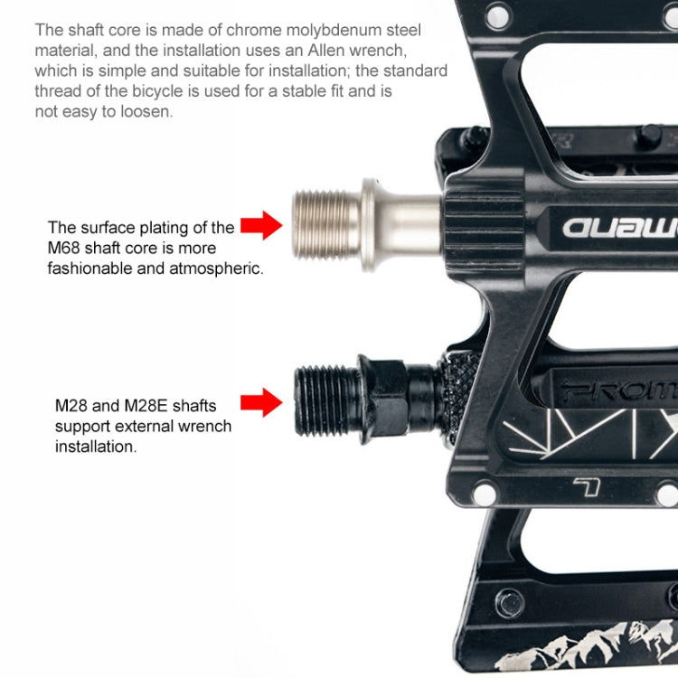 Rynx | PROMEND PD-M68 1 Pair Mountain Bicycle Aluminum Alloy 3-Bearings Pedals