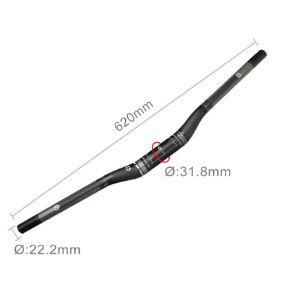 Rynx | TOSEEK Full Carbon Fiber Road Bike Bent Handlebar, Size: 620mm (Matte)