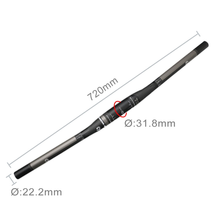 Rynx | TOSEEK Full Carbon Fiber Road Bike Straight Handlebar, Size: 720mm (Matte)