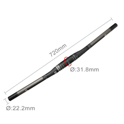Rynx | TOSEEK Full Carbon Fiber Road Bike Straight Handlebar, Size: 720mm (Matte)