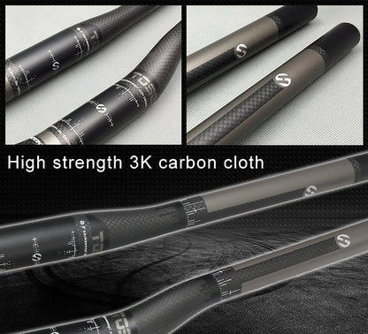 Rynx | TOSEEK Full Carbon Fiber Road Bike Straight Handlebar, Size: 720mm (Matte)