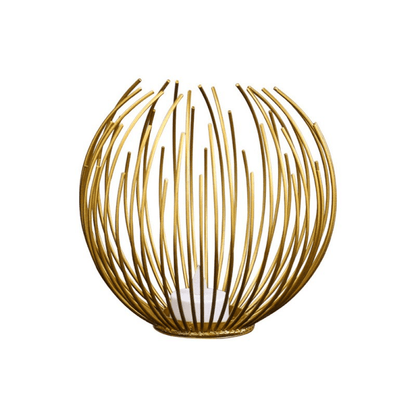 Rynx | CandleWeave Basket Candle Holder | Stylish Metal Lantern | Decoration for Living Room & Terrace