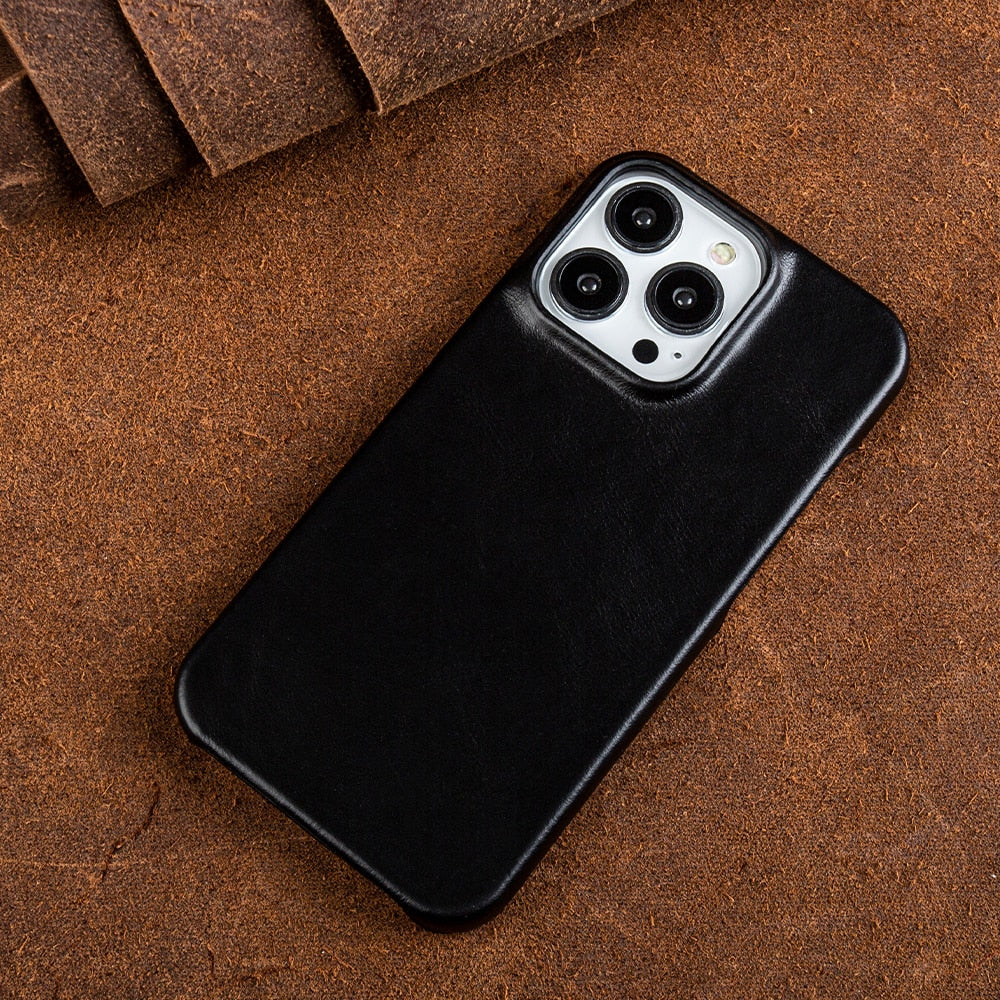 RYNX | Oil Wax Genuine Leather Apple Iphone Case