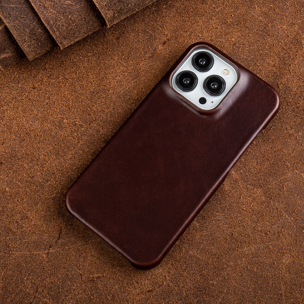 RYNX | Oil Wax Genuine Leather Apple Iphone Case