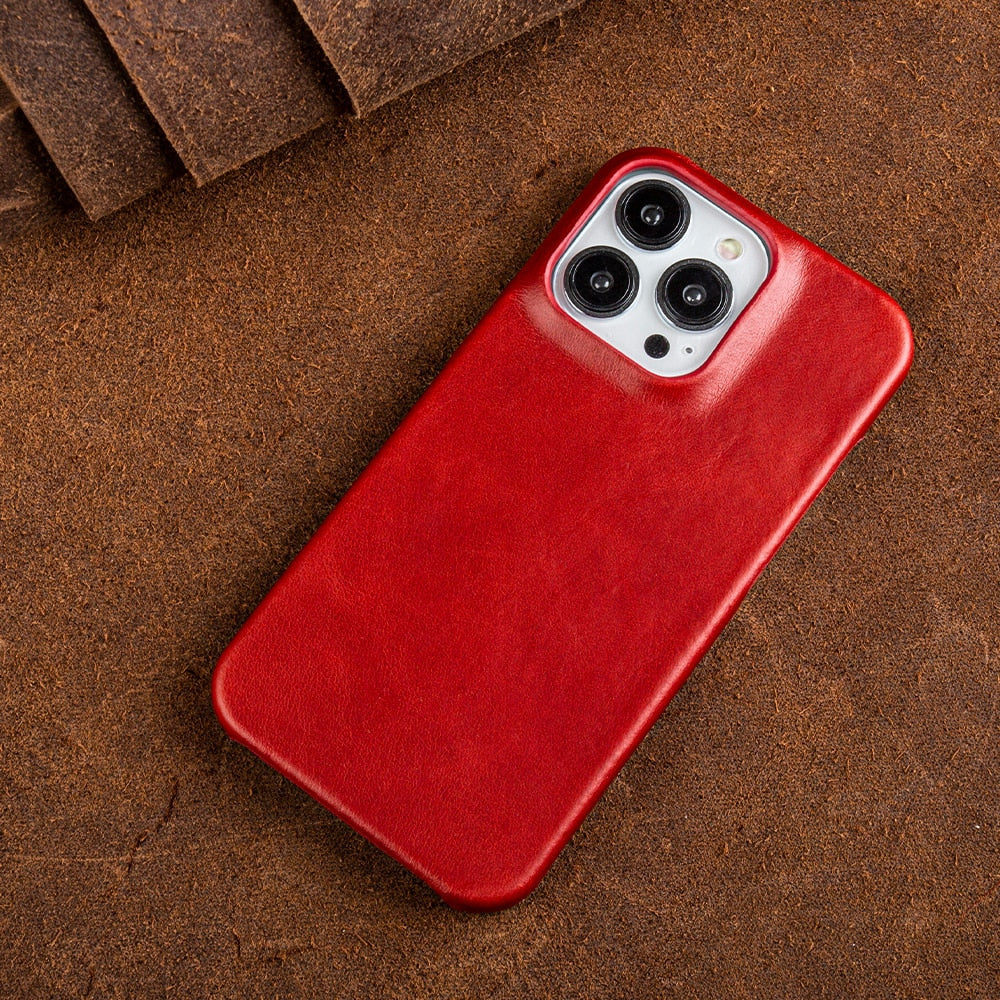 RYNX | Oil Wax Genuine Leather Apple Iphone Case